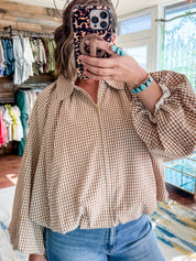 Gingham Bubble Jacket