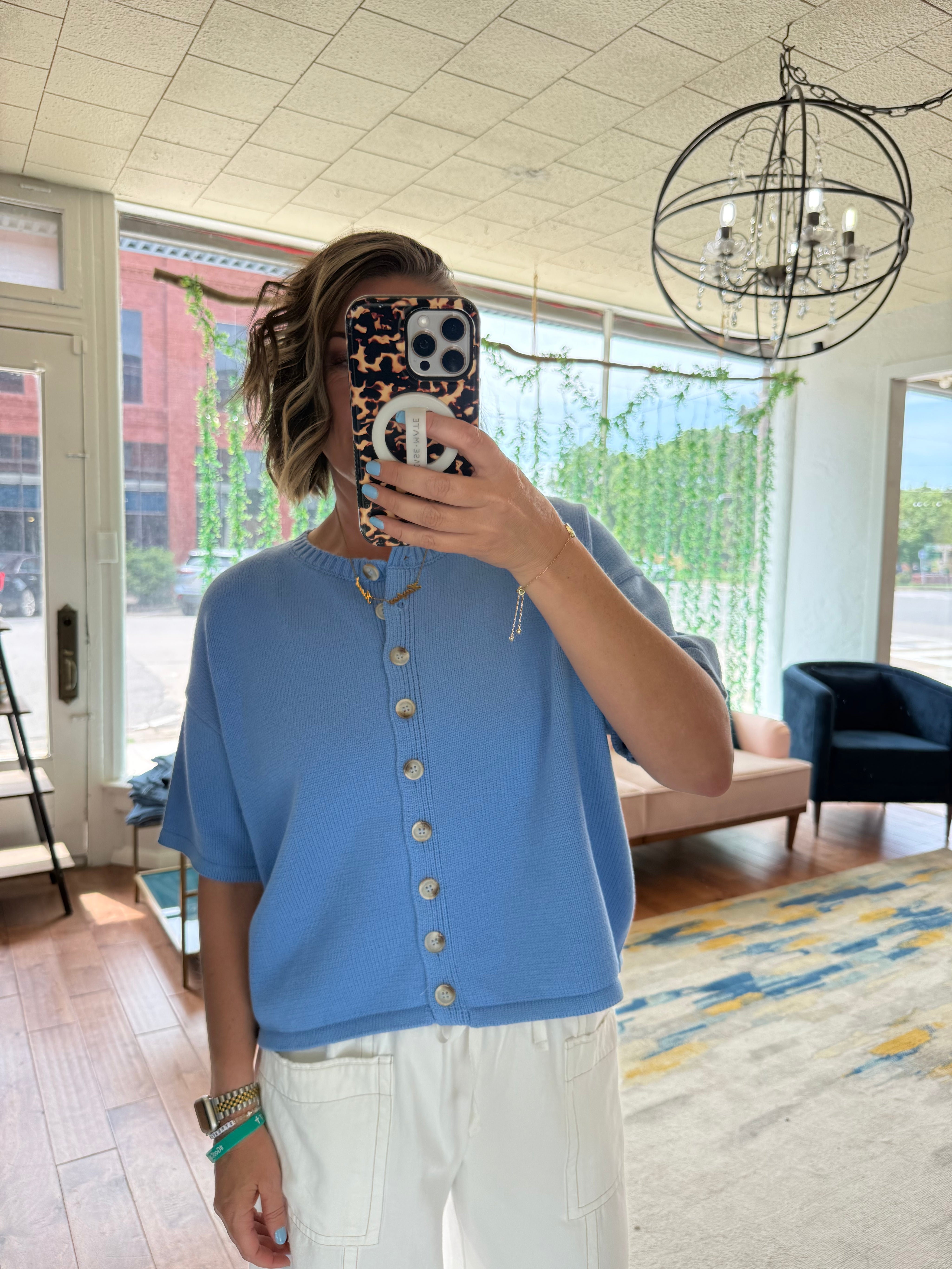 Coastal Button Up Sweater