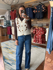 Flower Sweater Vest