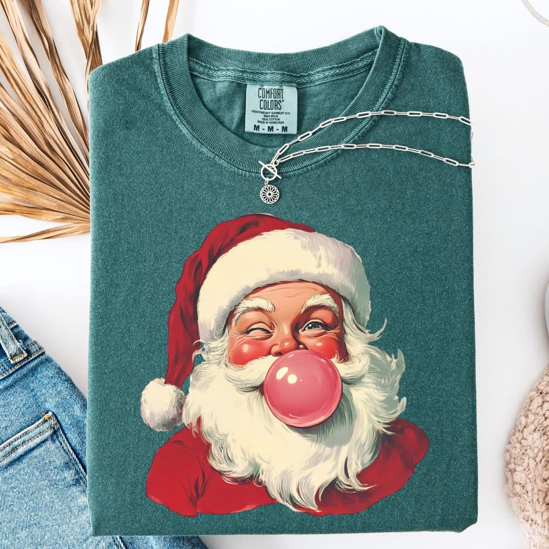 Bubble Gum Santa Tee
