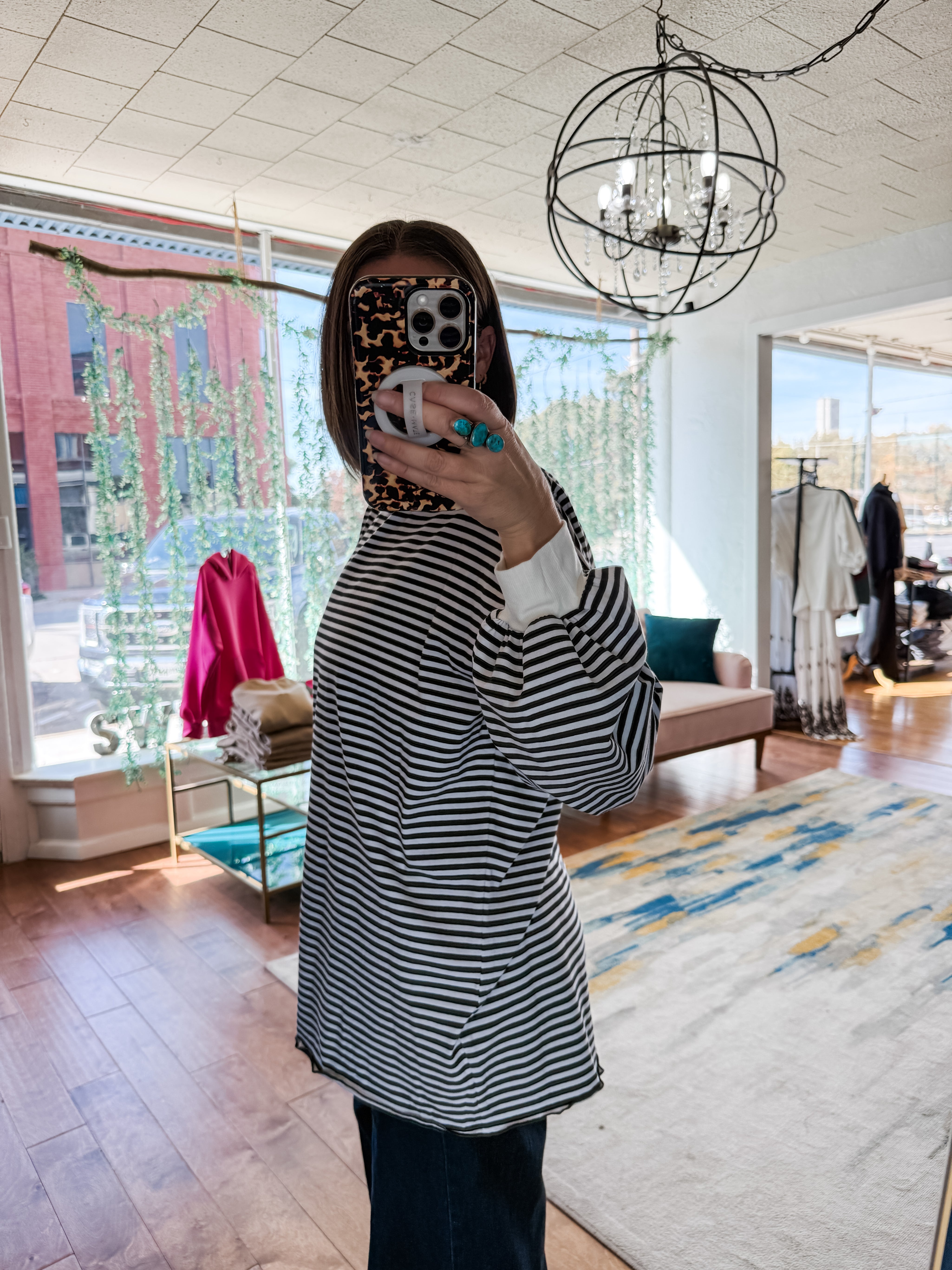 Oversized Striped Pullover