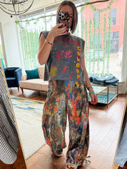 Watercolor Balloon Bottom Pants