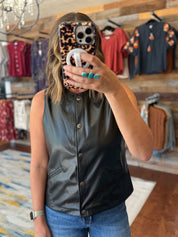 Vegan Leather Vest