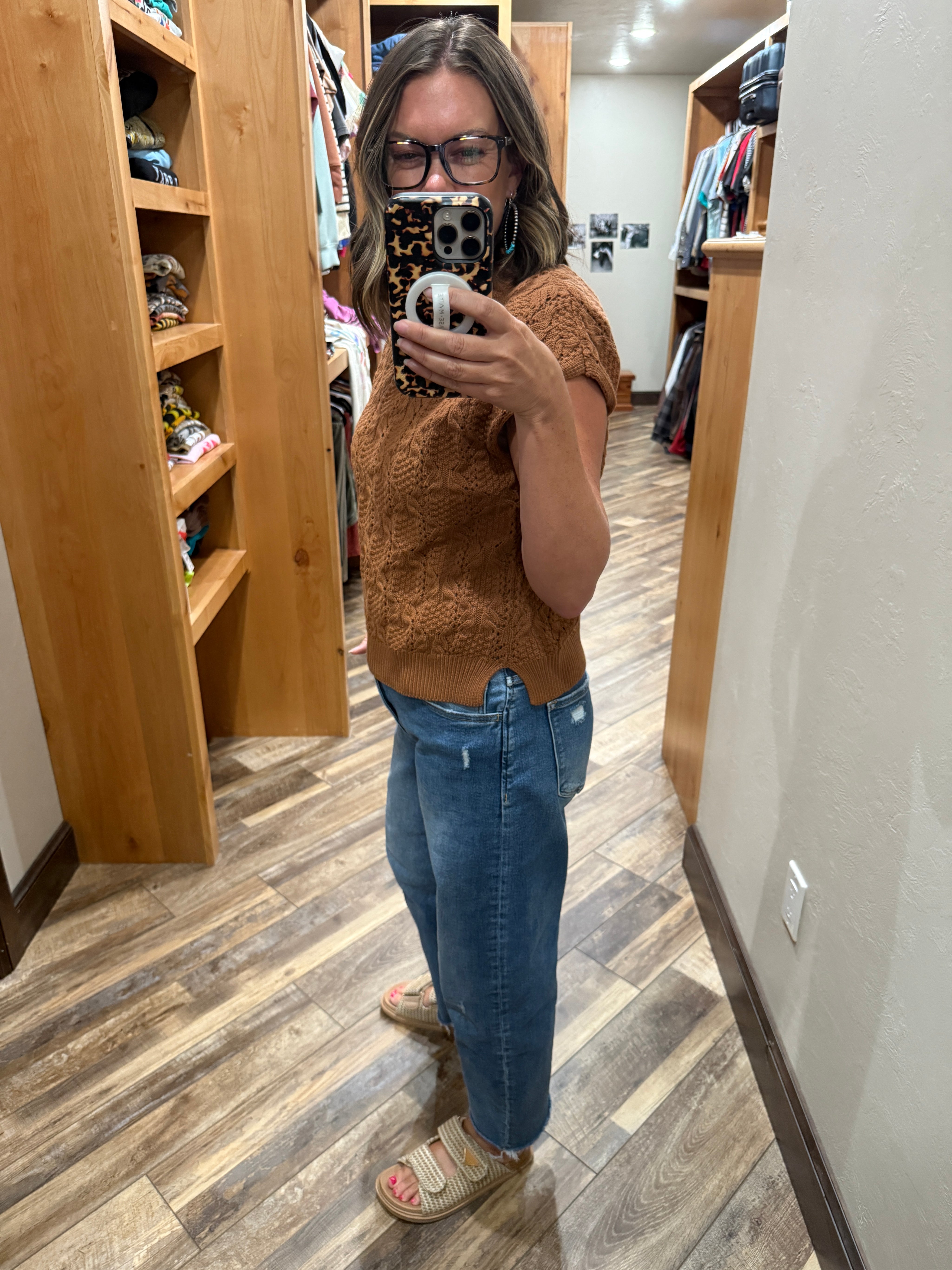 Cable Knit Sleeveless Sweater