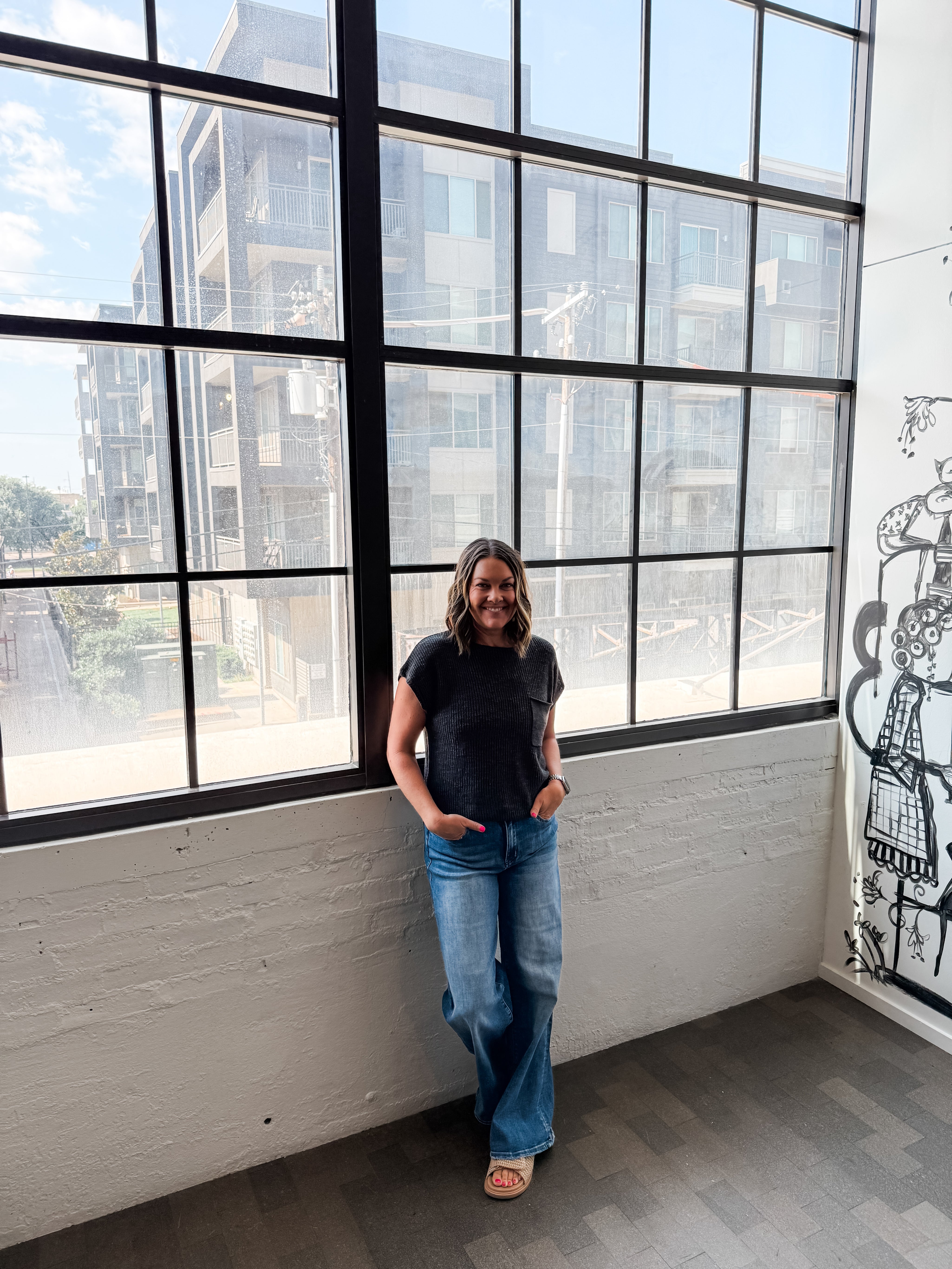 Cap Sleeve Boxy Sweater