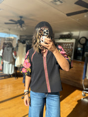 Midnight Bloom Blouse