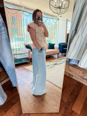 Tencel Denim Wide-leg Pant