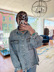 Aurora Studded Denim Top