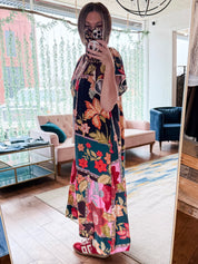 Mix Patchwork Floral Maxi Dress
