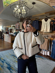 Piped Quilted Jacket