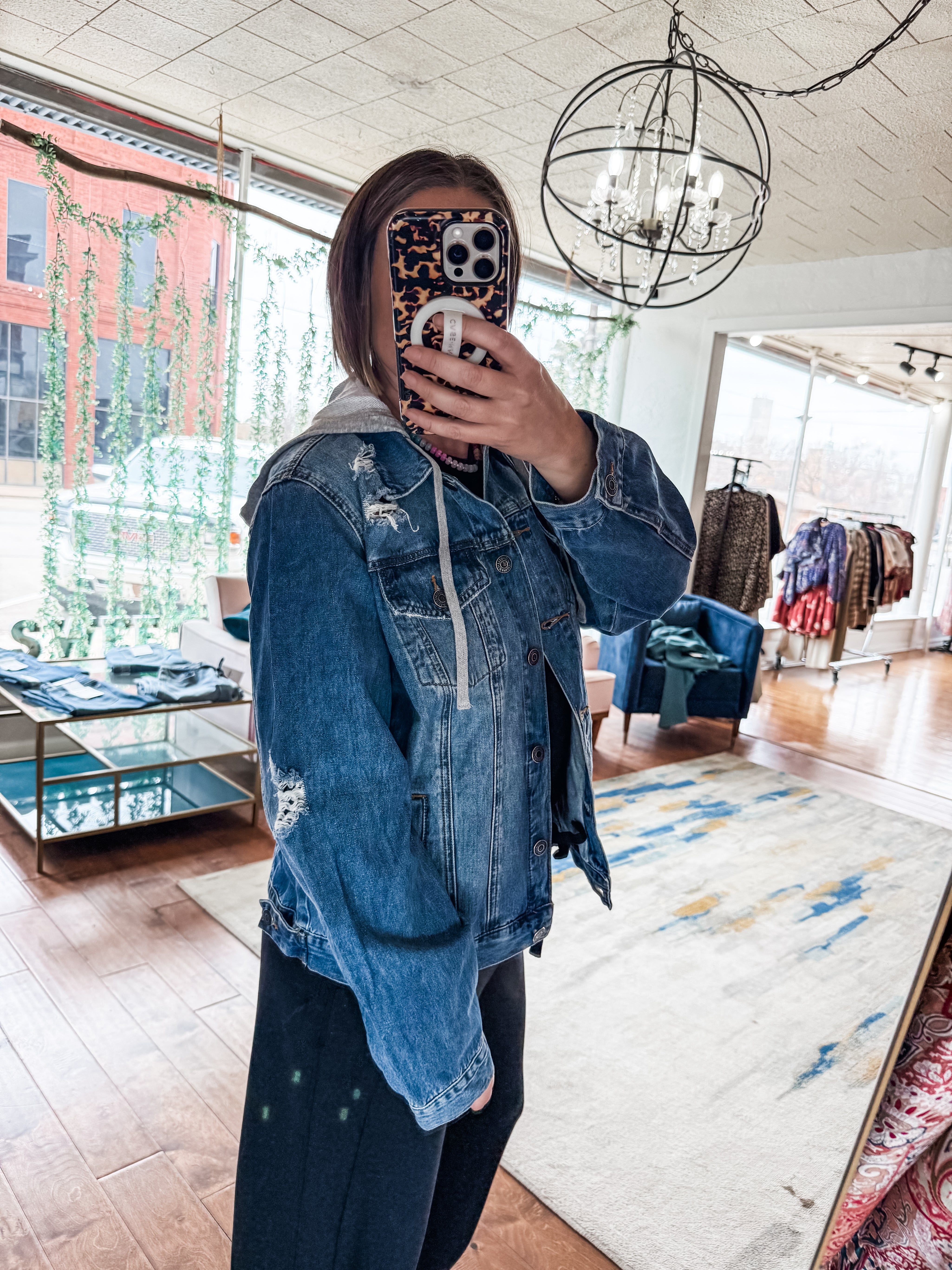 Vintage Denim Hoodie