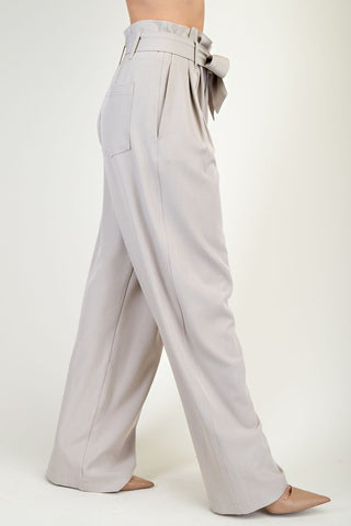 Wide Leg Belted Pants
