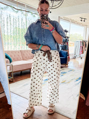 Polka Dot Barrel Pants