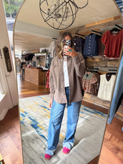 Cotton Fleece Oversized Shacket