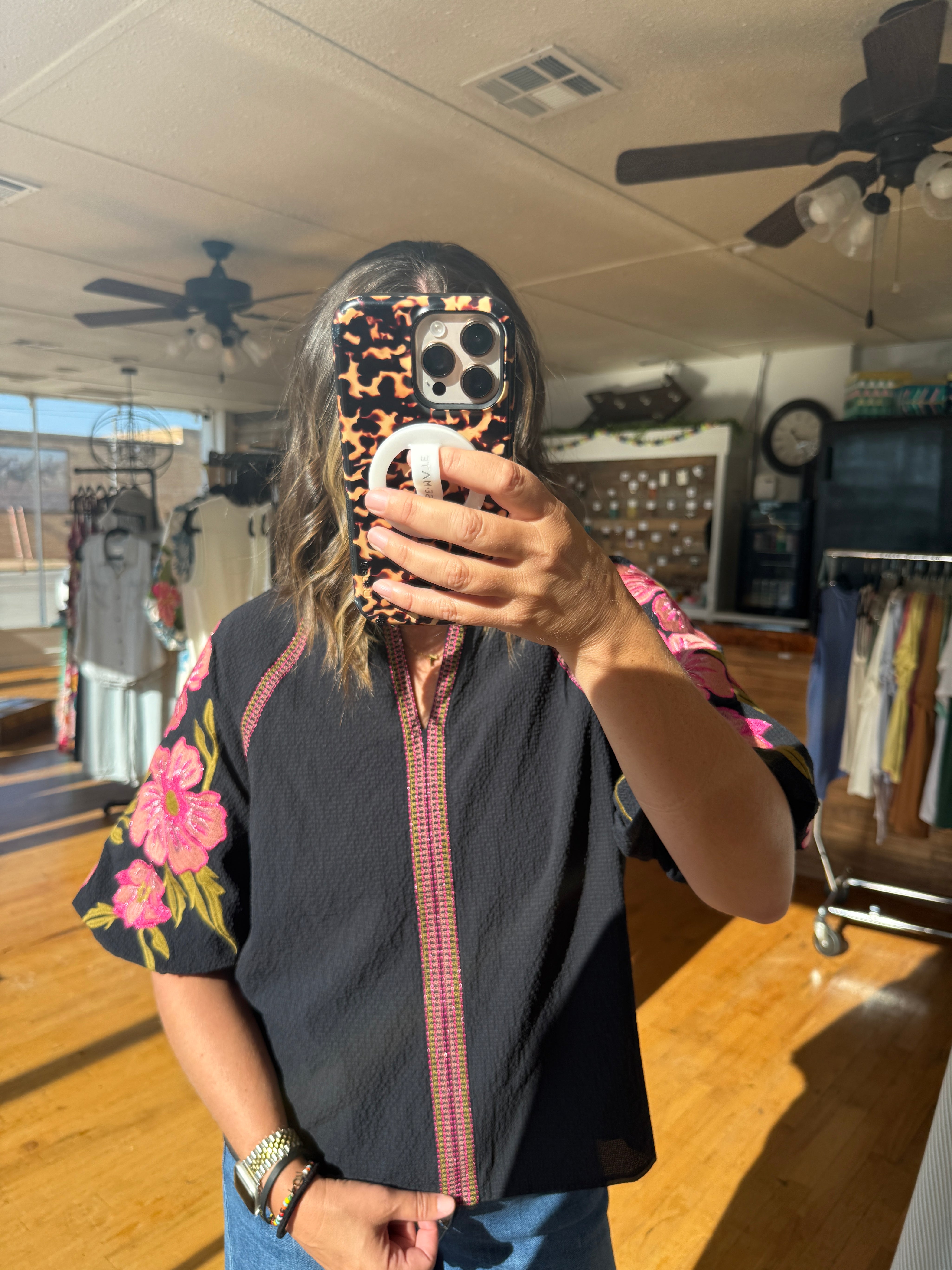 Midnight Bloom Blouse