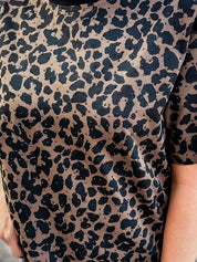 Leopard Rhinestone Oversized Top