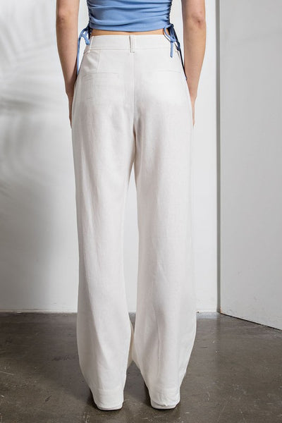 Linen Pintuck Pants
