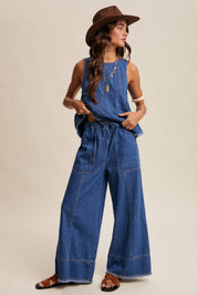 Boho Denim Pant Set