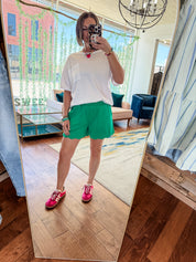 Scalloped Hem Lounge Shorts