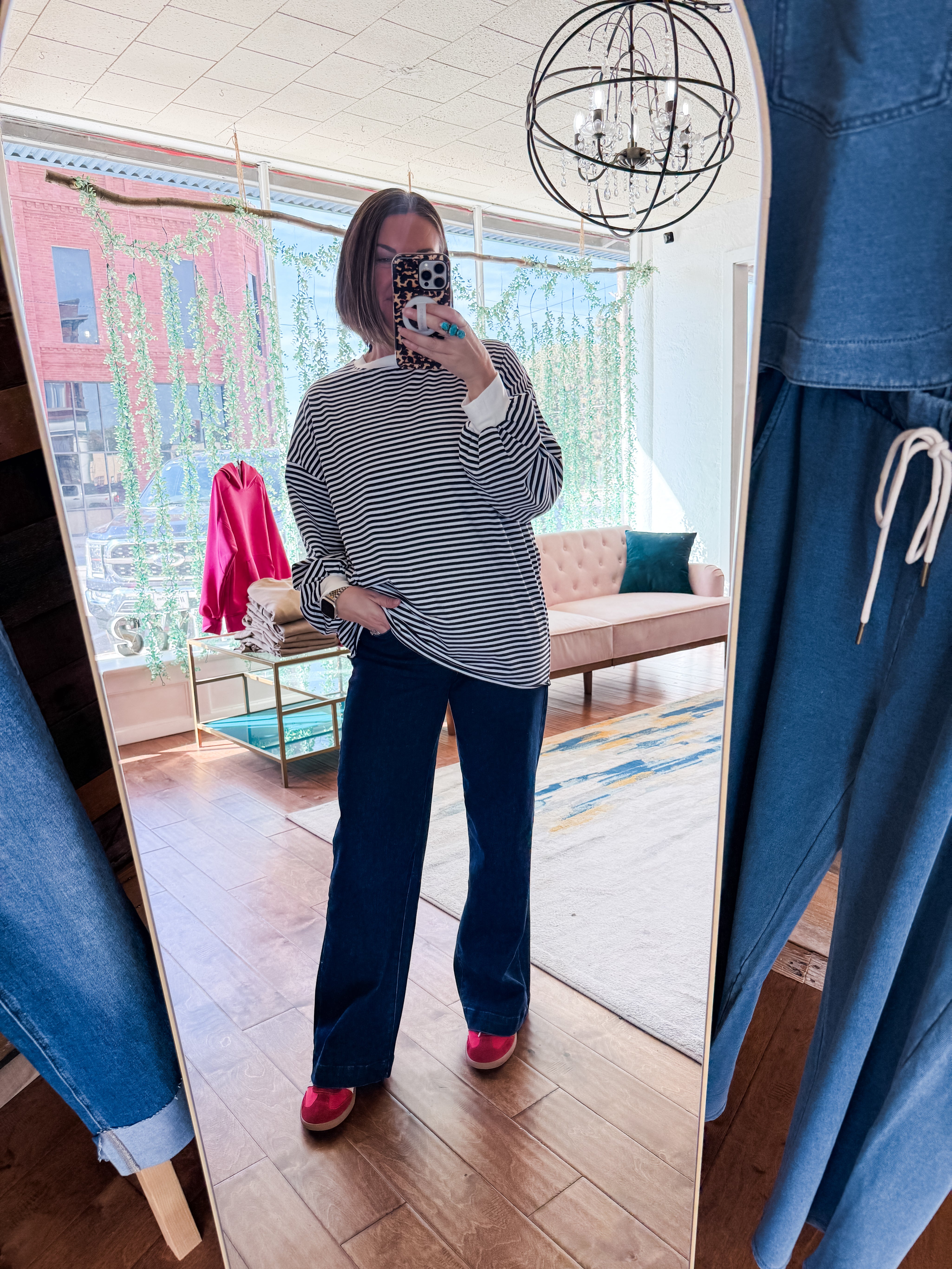 Oversized Striped Pullover