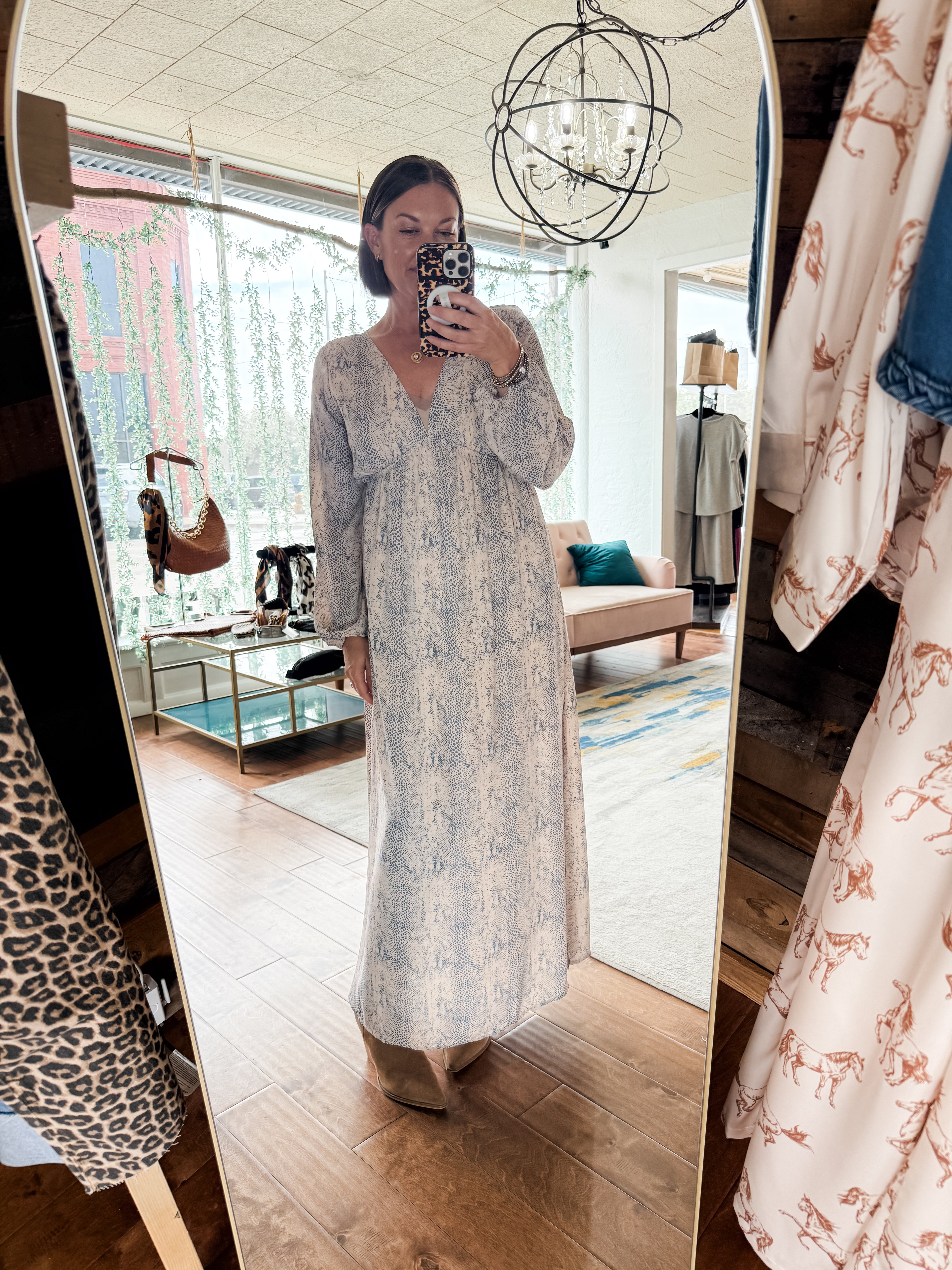 Snakeskin Maxi Dress