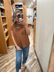 Classic Side-Slit Sleeveless Sweater