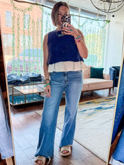 Carmine Layered Top