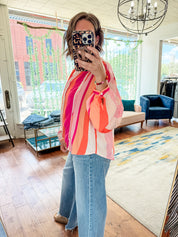 Summer Sky Button Down Top