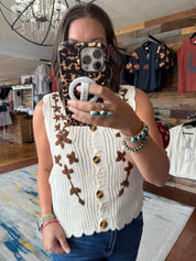 Flower Sweater Vest