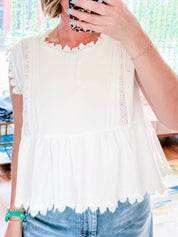 Lace Decorated Sleeveless Top