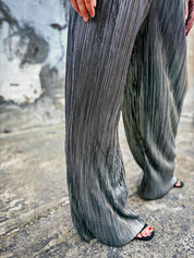 Metallic Muscle Top Pant Set