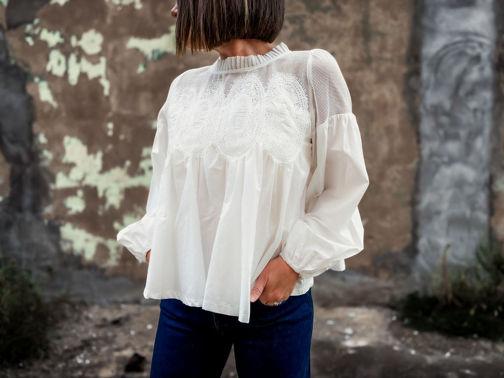 Ellie Applique Long Sleeve Top