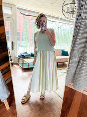 Summer Stripe Midi Skirt