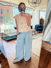 Tencel Denim Wide-leg Pant