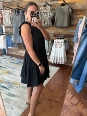 Sleeveless Ruffle Poplin Mini Dress