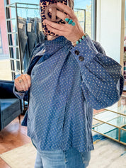Denim Polka Dot Jacket