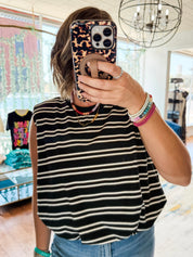 Striped Bubble Muscle Tee