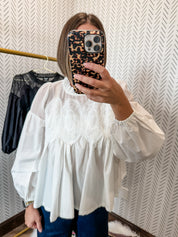 Ellie Applique Long Sleeve Top