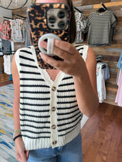 Chunky Stripe Sweater Vest