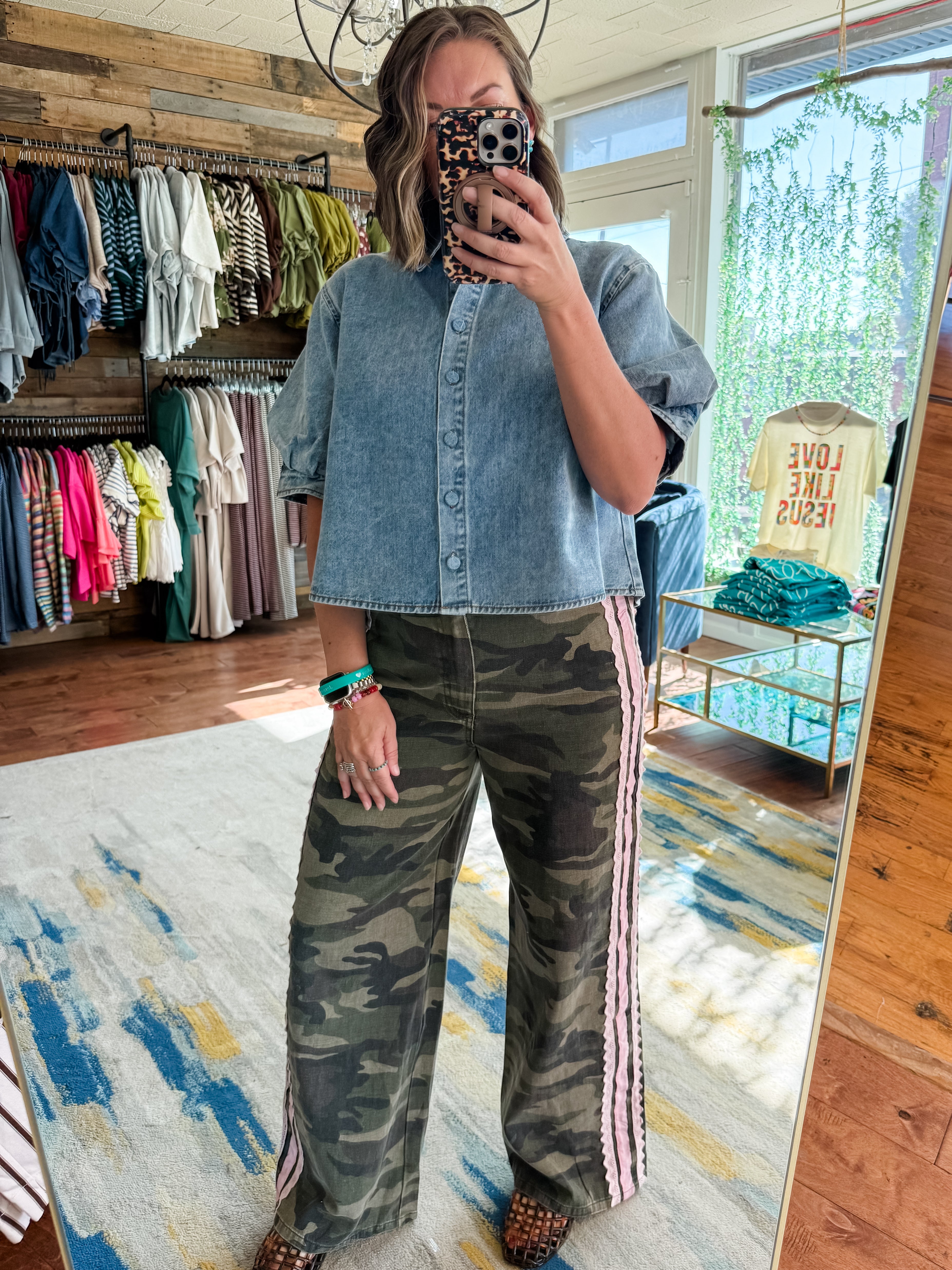 Pink Trim Camo Pants