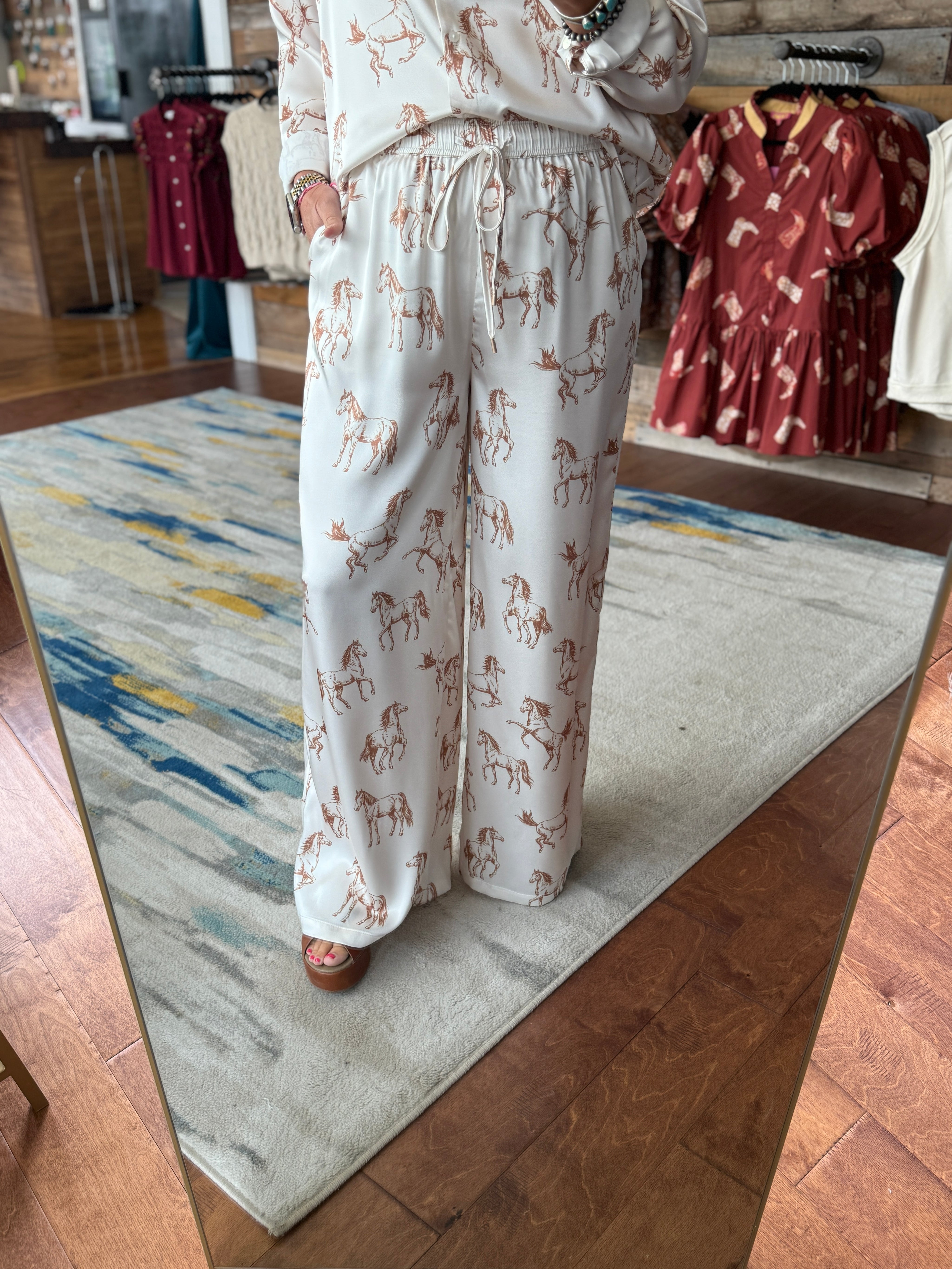 Horse Satin Pants