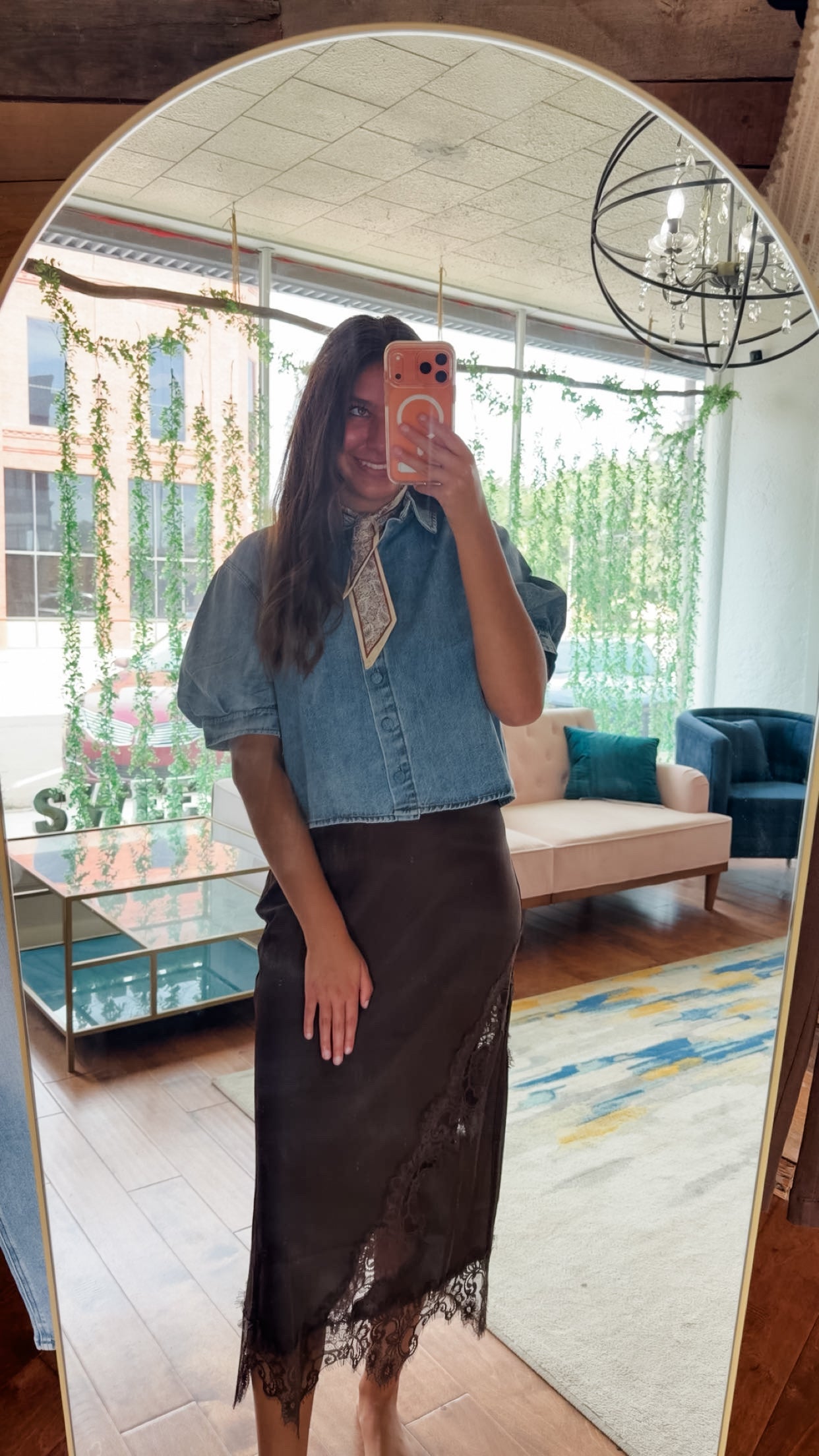 Lace Asymmetrical Skirt