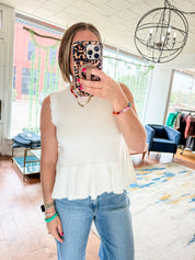 Harbor Breeze Ruffle Sweater