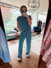 Cloudsoft Cap-Sleeve Top