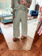 Blue/Yellow Ankle Pants