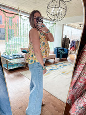 Sunny Meadow Pleated Tank