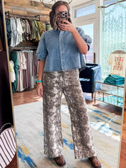 Sassy Snake Cropped Jeans