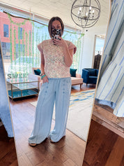 Tencel Denim Wide-leg Pant