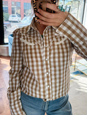 Gingham Pearl Snap