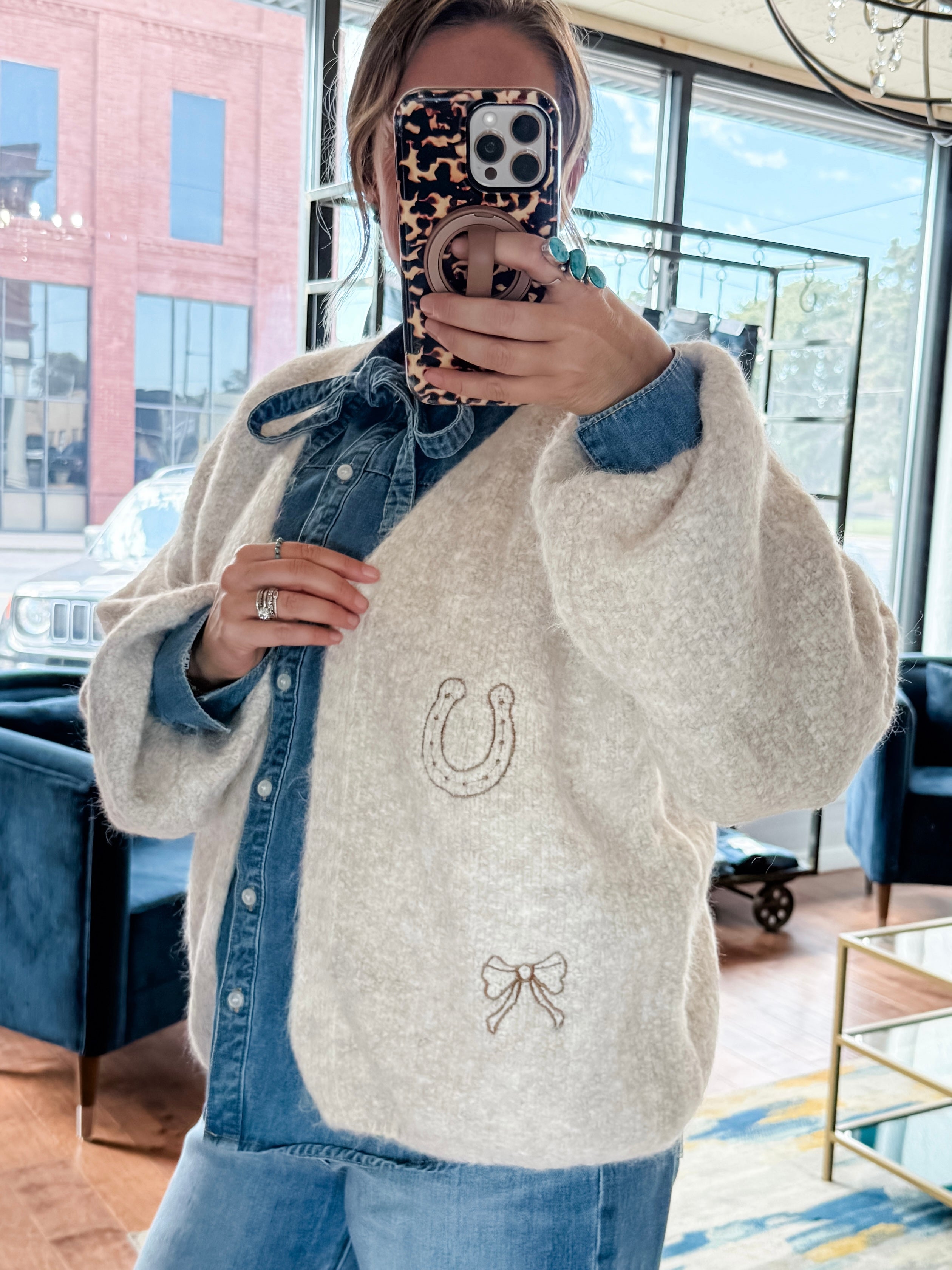 Western Embroidered Cardigan